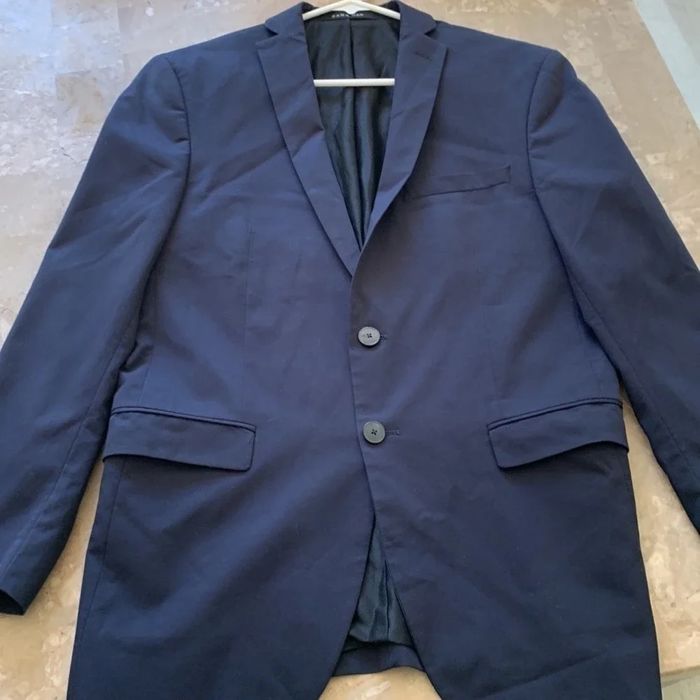 Zara Man navy blue blazer size USA 38‎ two buttons classic elegant casual